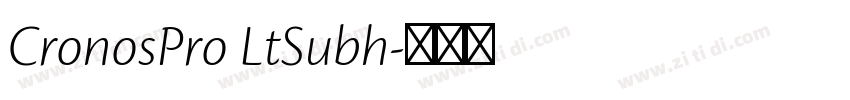 CronosPro LtSubh字体转换